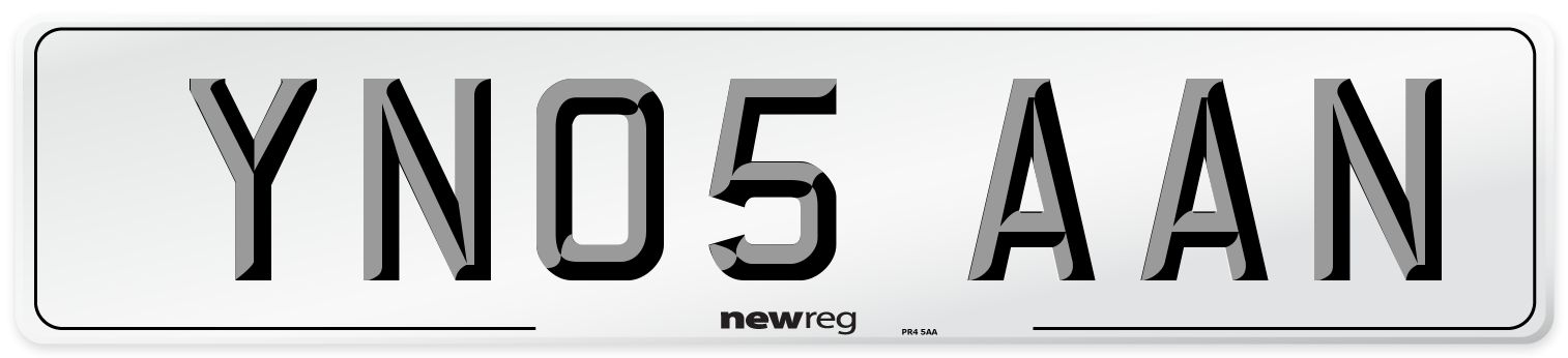 YN05 AAN Number Plate from New Reg